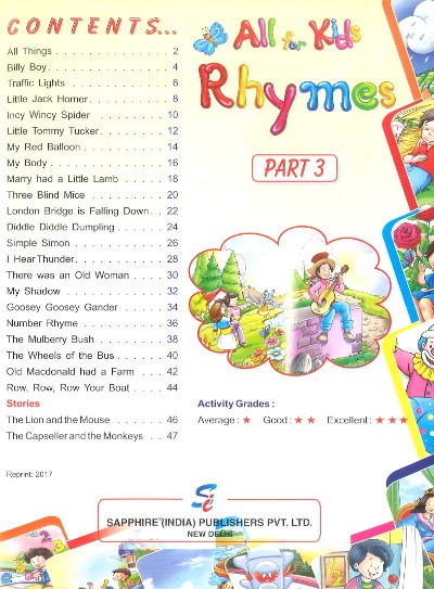 All For Kids Rhymes With Worksheets 3 For KG Class