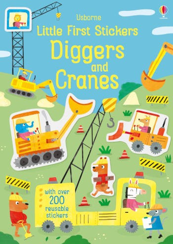 Usborne Little First Stickers Diggers and Cranes