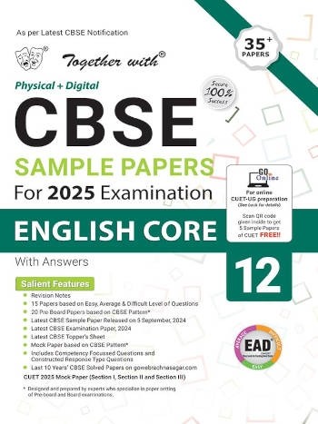 Rachna Sagar Together with CBSE sample Papers for 2025 Examination English Core 12th Class