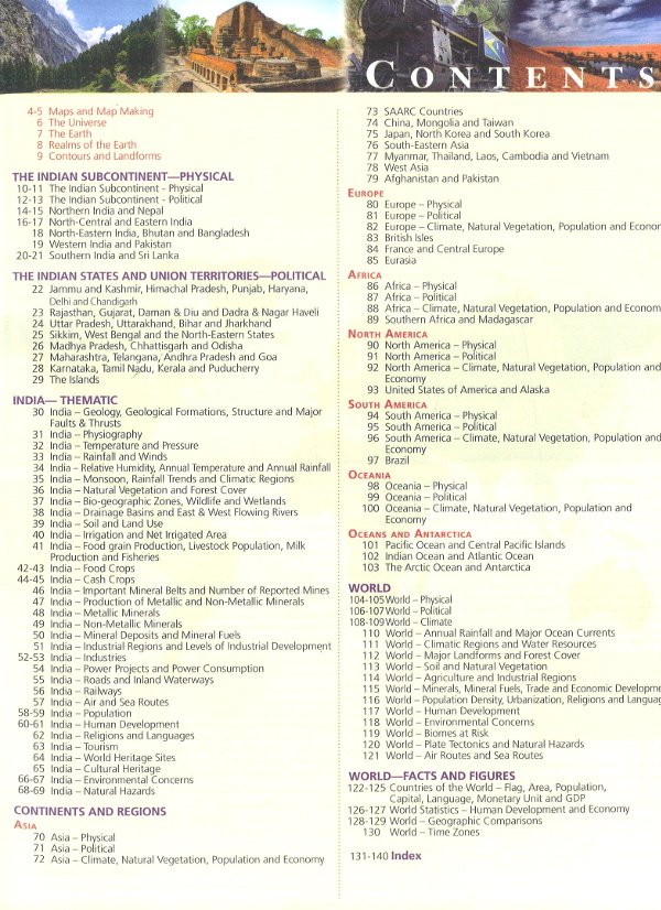 Oxford School Atlas 35th Edition Content