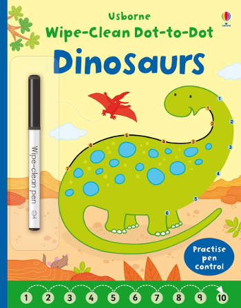 Usborne Wipe-clean Dot-to-dot Dinosaurs