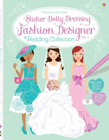 Usborne Activities Sticker Dolly Dressing Fashion Designer Wedding Collection