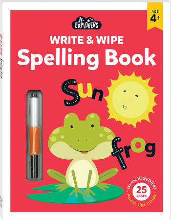 Hinkler Jr. Explorers Write and Wipe Spelling Book
