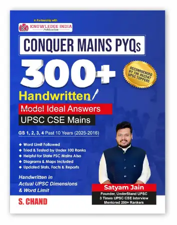 UPSC Conquer Mains PYQs 300+ Handwritten Notes Model Answers Book for UPSC CSE & State PSC Main Exam 2026