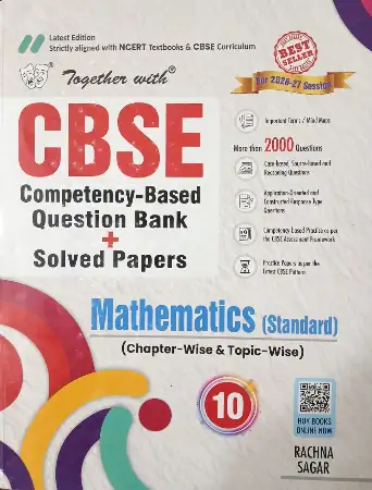 Rachna Sagar Together With CBSE Class 10 Mathematics (Standard) Competency-Based Question Bank/Solved Papers 2026